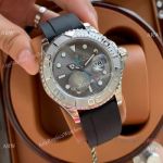Swiss Quality Clone Rolex Yachtmaster 8215 Gray Dial Oysterflex Band Watch_th.jpg